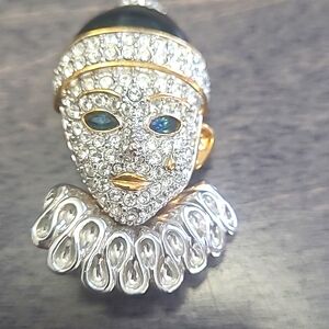 Vintage Swarovski Pierrot Clown Pin